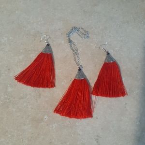 Earrings and necklaces